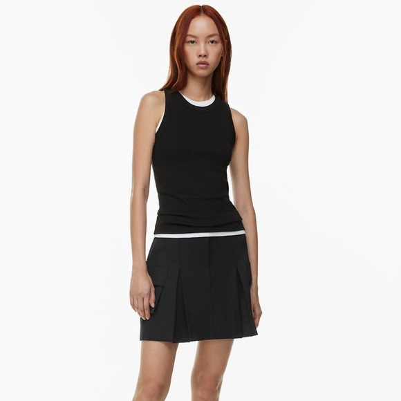 LAST CALL) 
NWT Aritzia Babaton Ribbed cotton crewneck tank - Picture 1 of 9